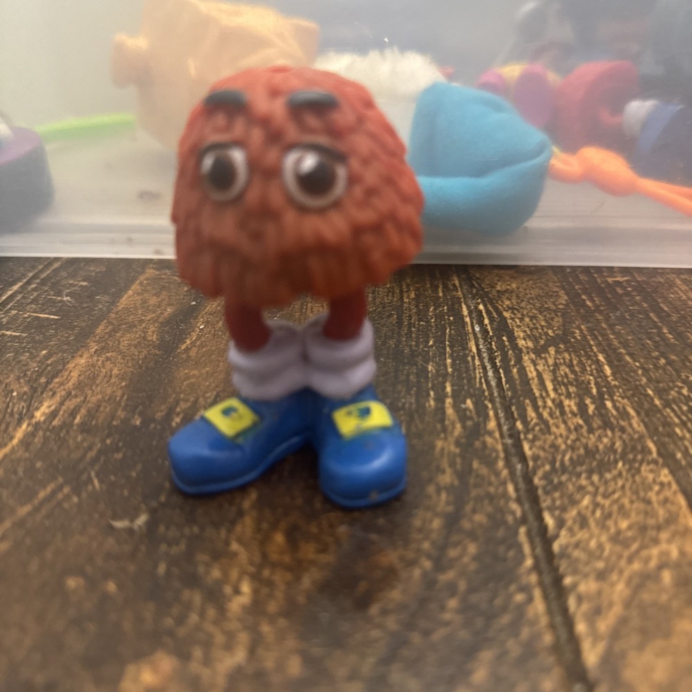 Vintage 80s Mcdonald's Fry Guys Red Head With Blue Shoes Vinyl Figure 1989 2.5in